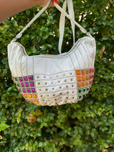 Load image into Gallery viewer, Vintage Huge Leather Studded Gem Handbag