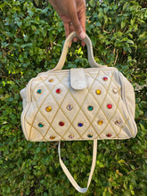 Load image into Gallery viewer, Gem leather top handle handbag