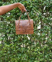 Load image into Gallery viewer, Vintage brown snakeskin purse