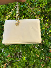 Load image into Gallery viewer, Cream &amp; gold leather crossbody
