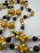 Load image into Gallery viewer, Vintage Pearl &amp; amethyst necklace
