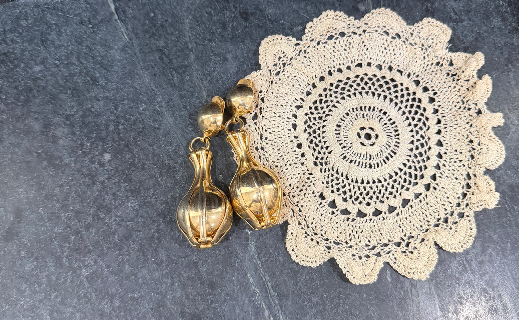 Vintage Gold Runway Earrings