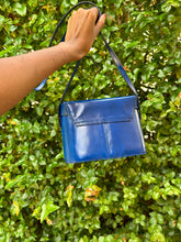Load image into Gallery viewer, Blue Leather Structured Handbag
