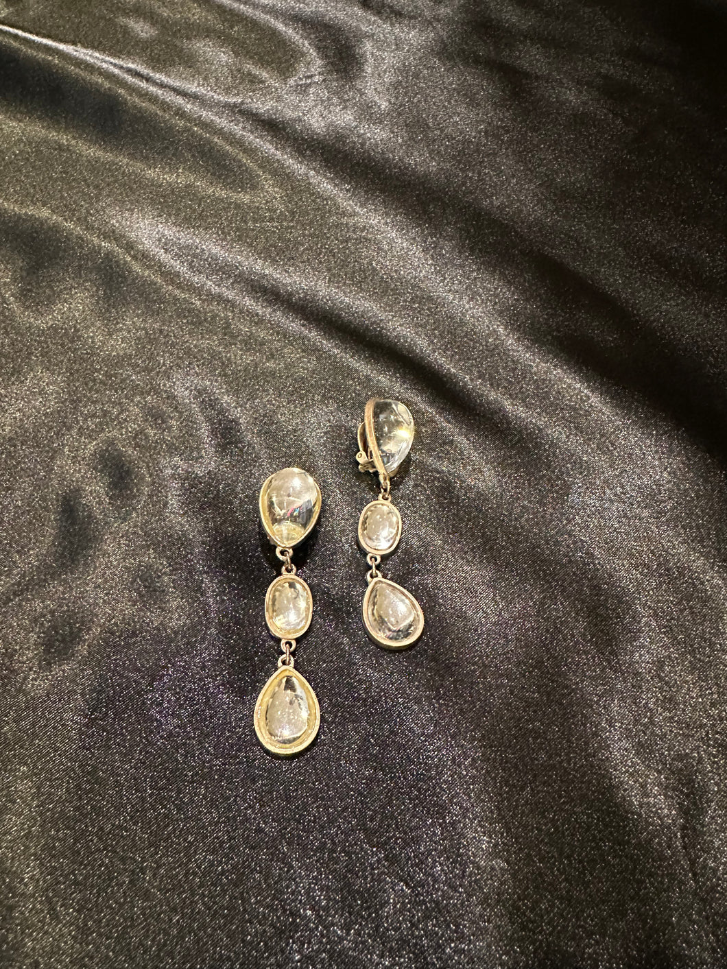 Hand Poured Clear Earrings