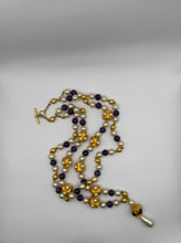 Load image into Gallery viewer, Vintage Pearl &amp; amethyst necklace
