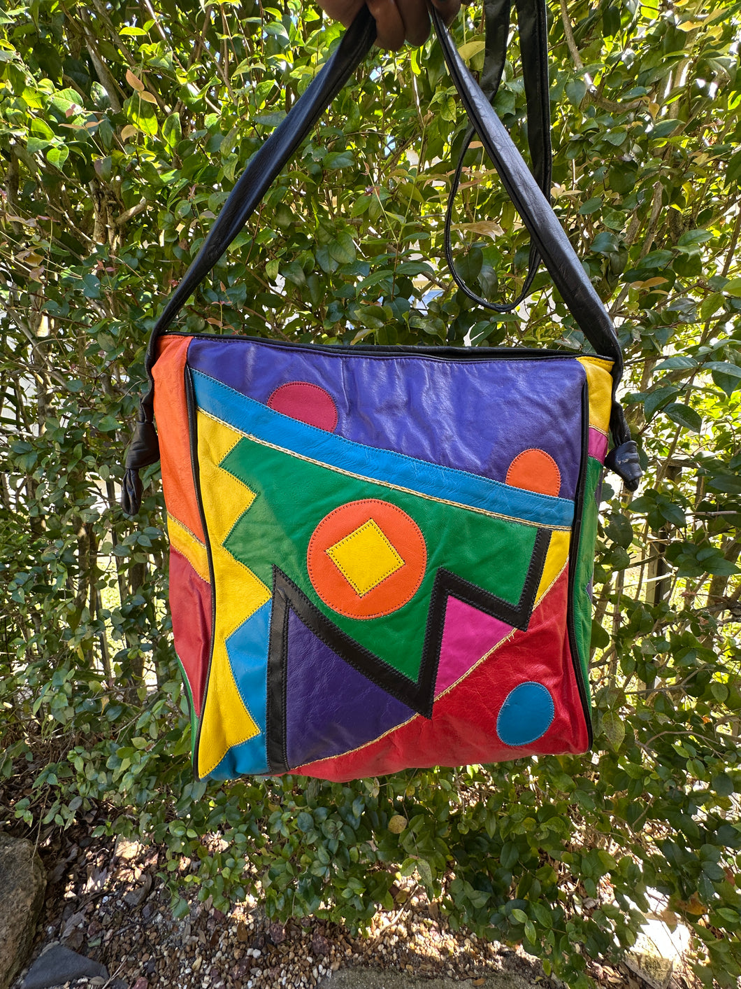 Multicolor Geometric 80’s Purse