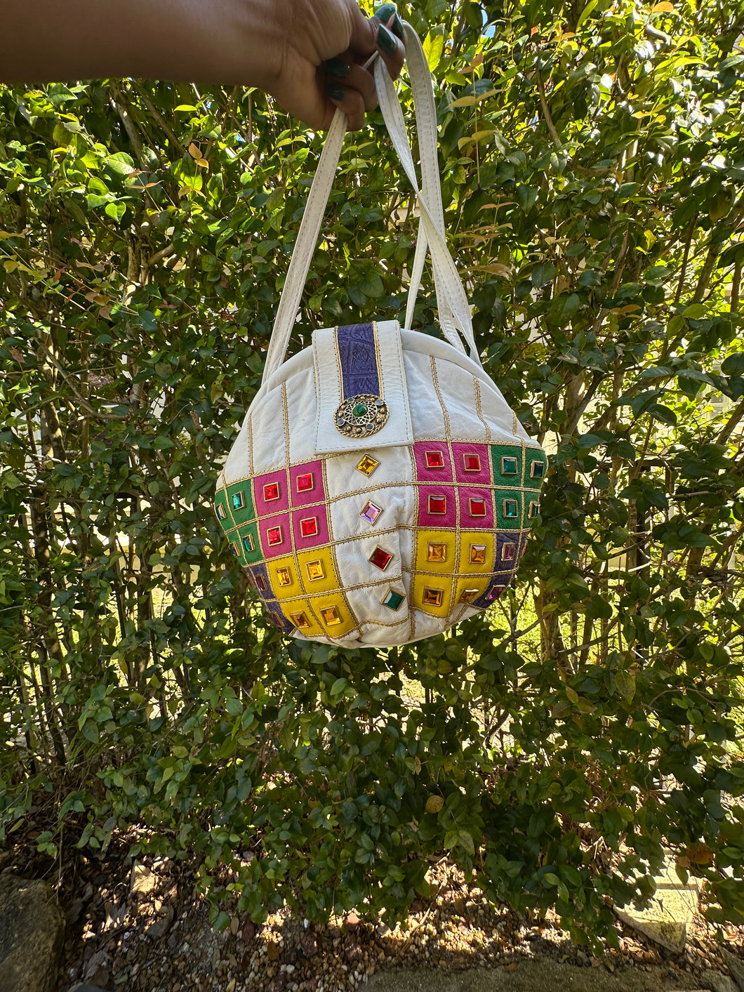Vintage Multicolor Gem Crossbody