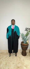 Load image into Gallery viewer, Cindy Owings Teal/Black Wool Coat
