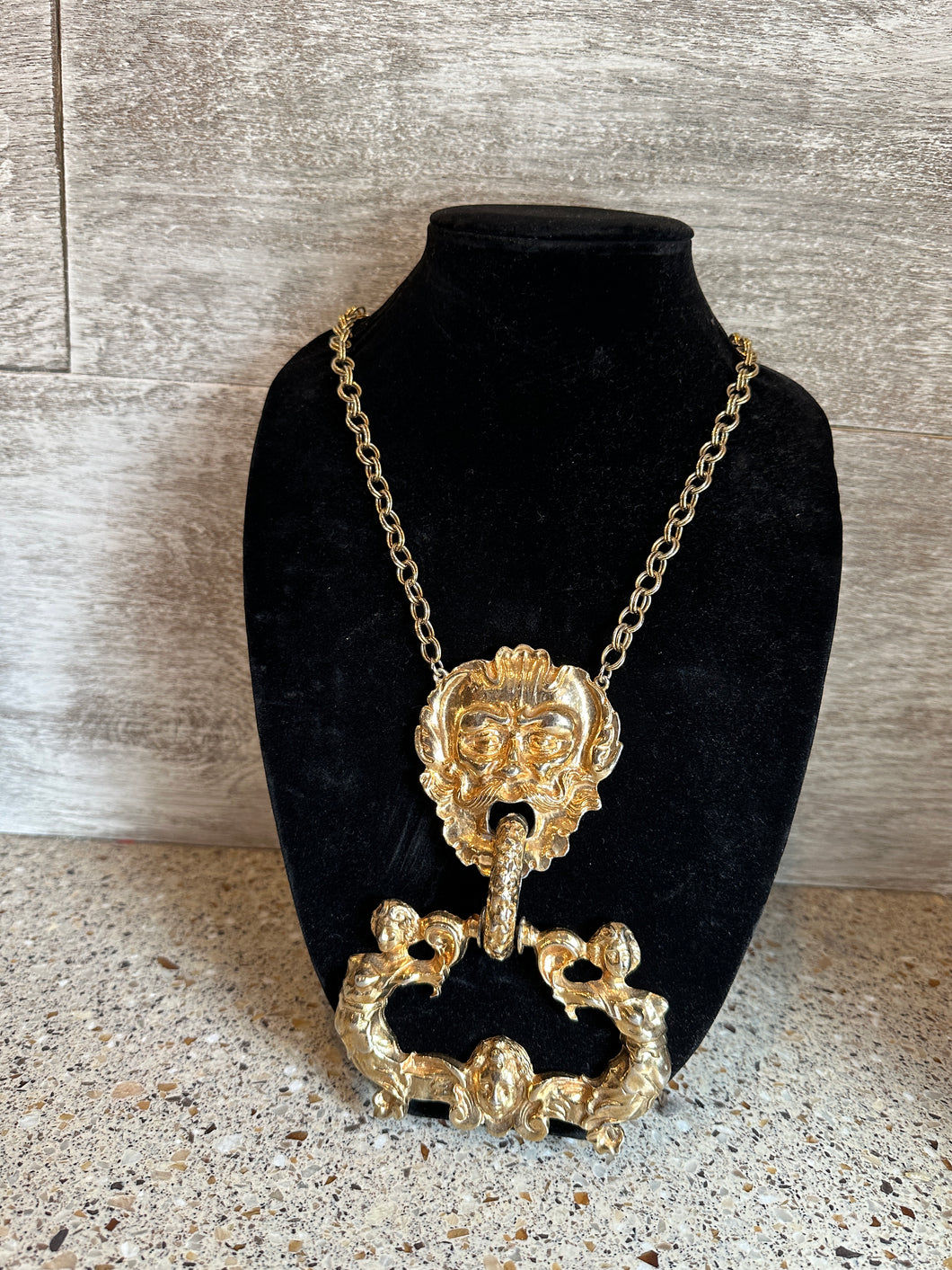Vintage 1980’s Gold Ornate Necklace