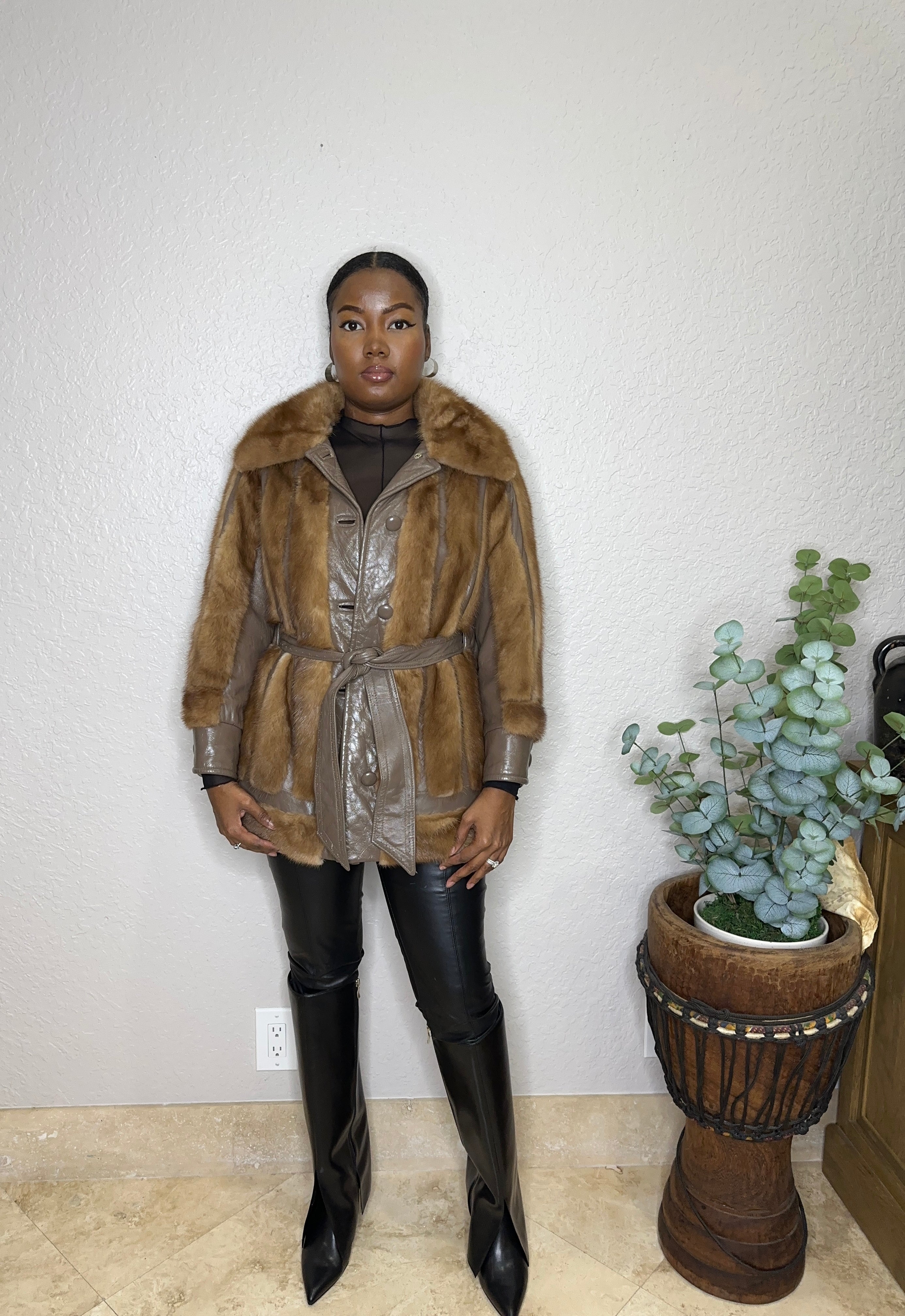 Wilson leather jacket with clearance fur