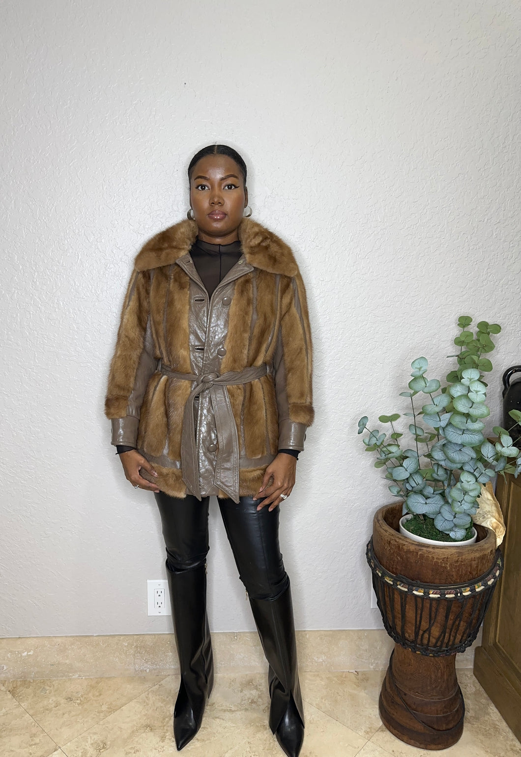 Leather & Fur Coat