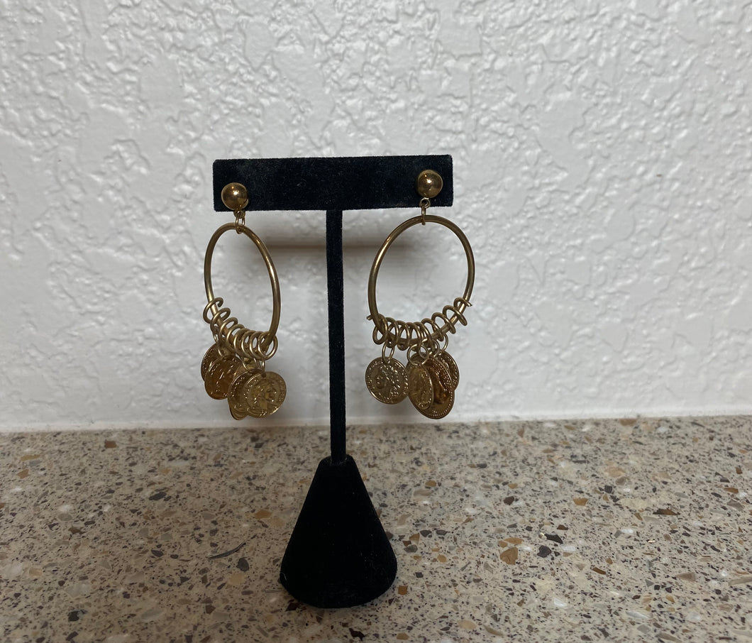 Brass Coin Earrings