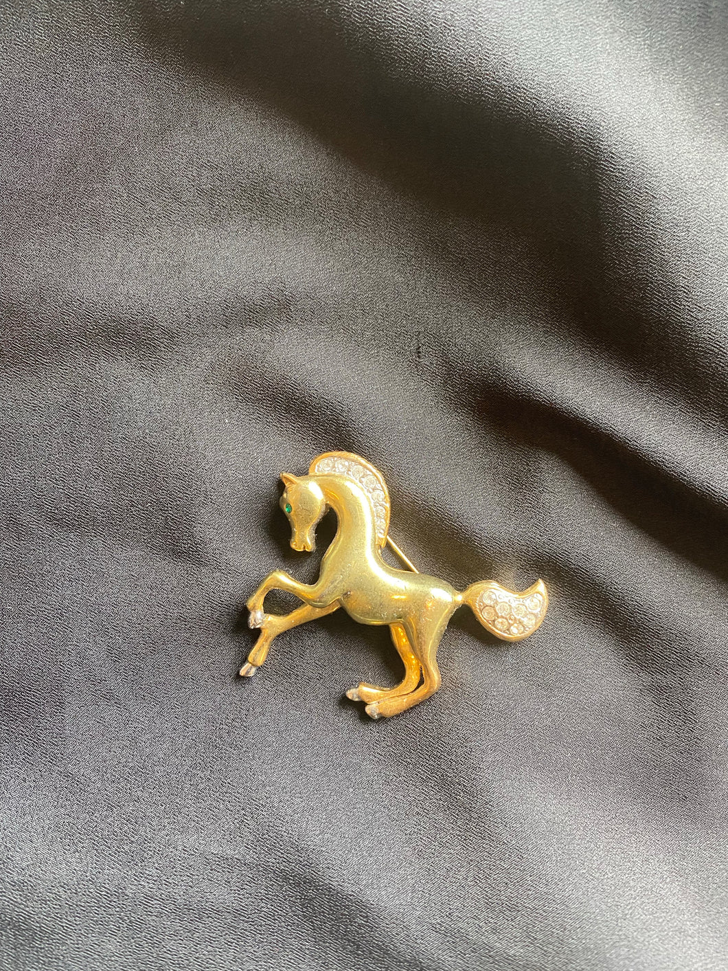Gold Horse Brooch