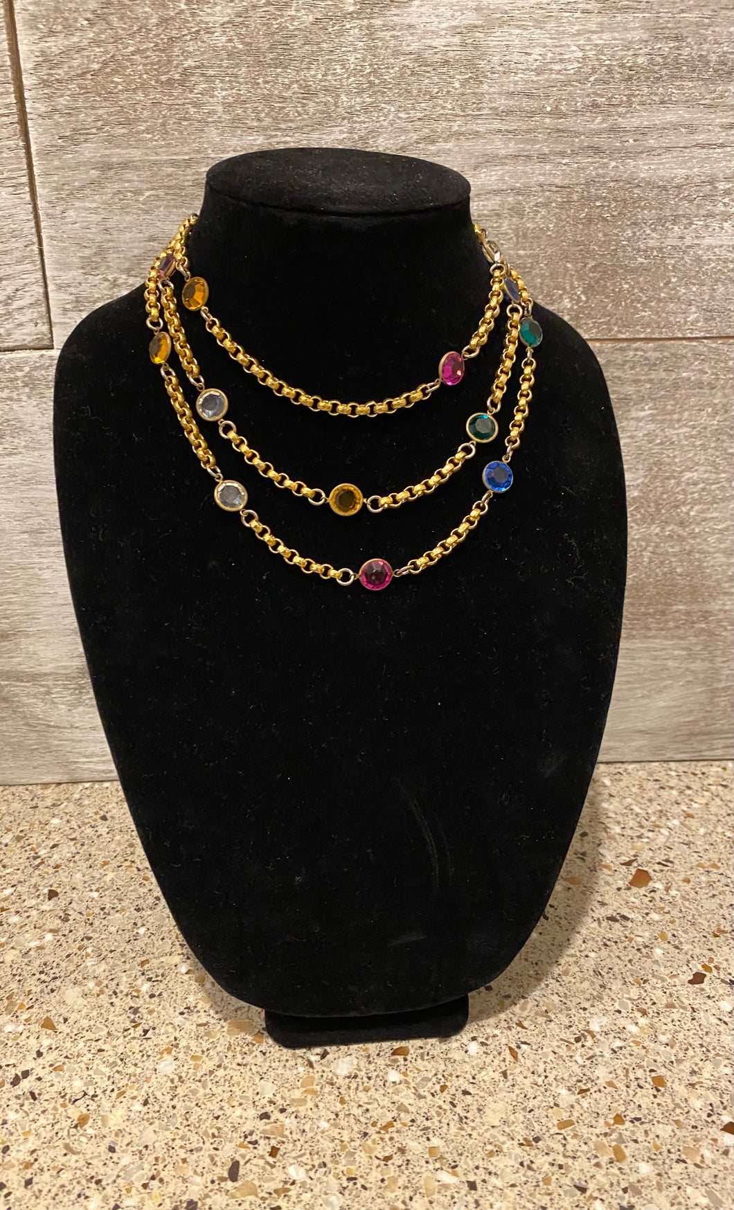 Bejeweled Gold Necklace
